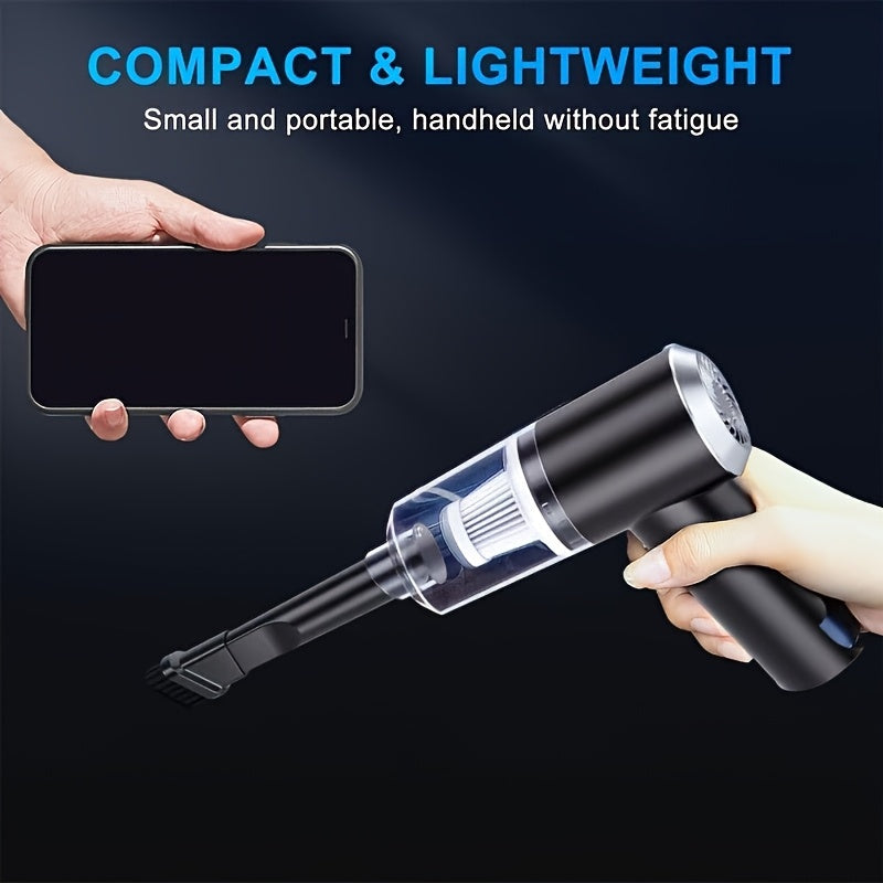 Multifunctional Wireless Charging Mini Vacuum Cleaner, Large Suction Power, Wireless Power Supply, Suitable for Computer Cleaning, Household Cleaning, Car Cleaning, Valentine's Day And New Year's Gift