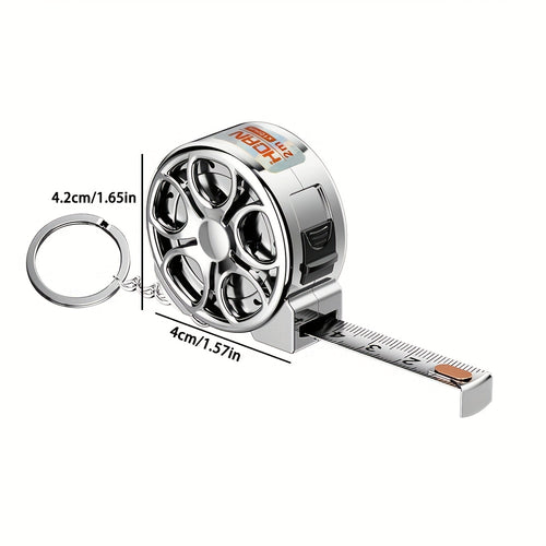 1pc Mini Keychain Tape Measure 78.74inch Steel Tape Measure Delicate Small Steel Ruler, Metric & Imperial Dual Scale, Multipurpose Steel Tape Measure Gift Ruler