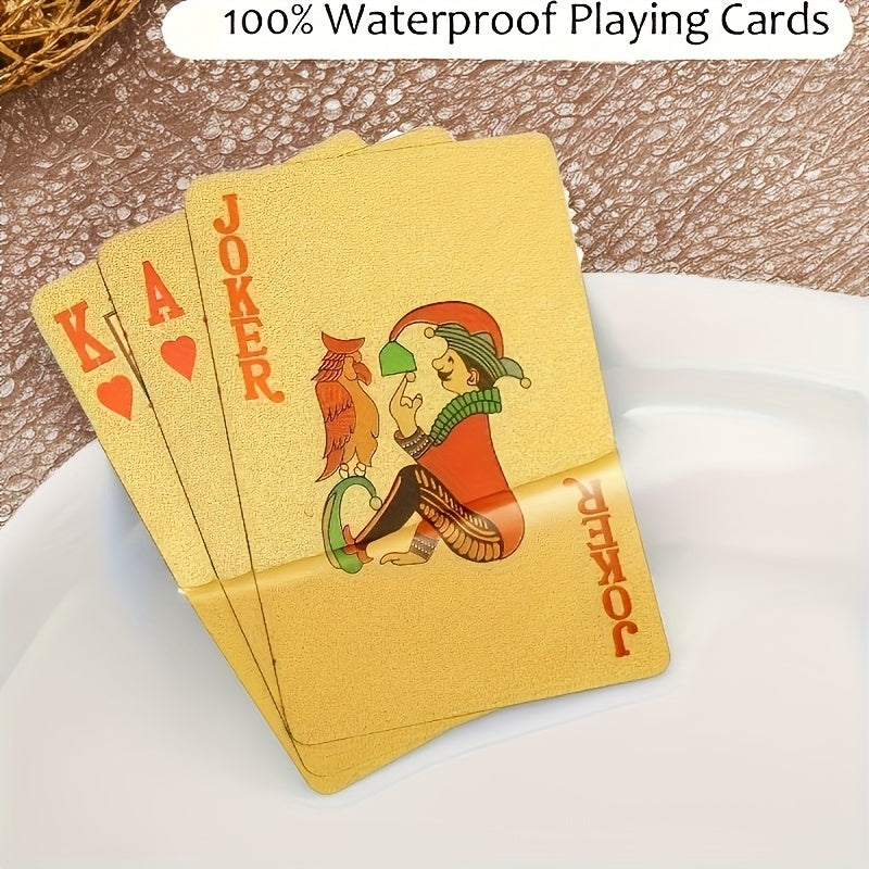 Golden Foil Playing Cards, Handcrafted in Classic Style, Suitable for Adults, Boxed Set Ideal for Family Gatherings, Entertainment And Festive Gifting