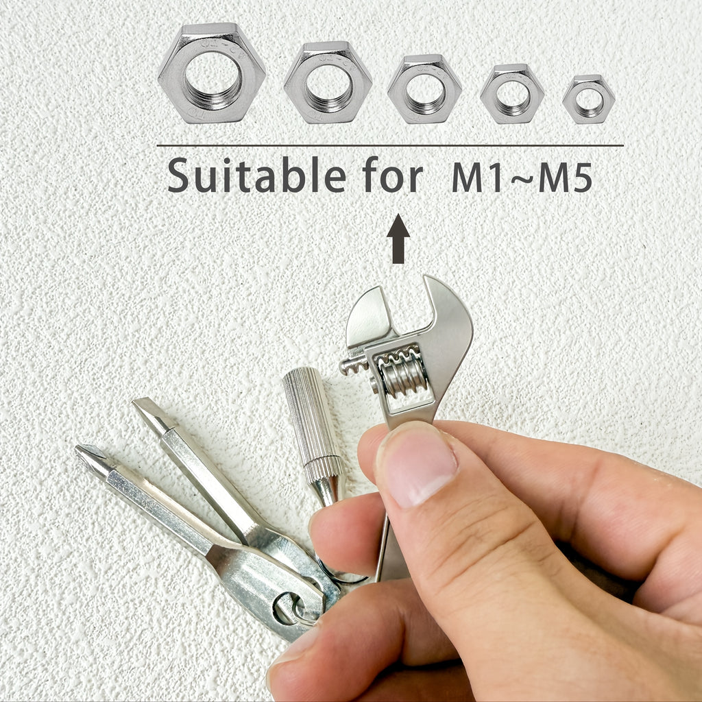 4-in-1 Pocket Mini Tool - EDC Portable Mini Tool - Pocket Metal Knife, Letter Opener - Portable Mini Screwdriver, Mini Wrench - Keychain Portable Function - for Outdoor Hiking Camping Backup Tool - Bicycle, Motorcycle Repair Tool - Home Repair Tool
