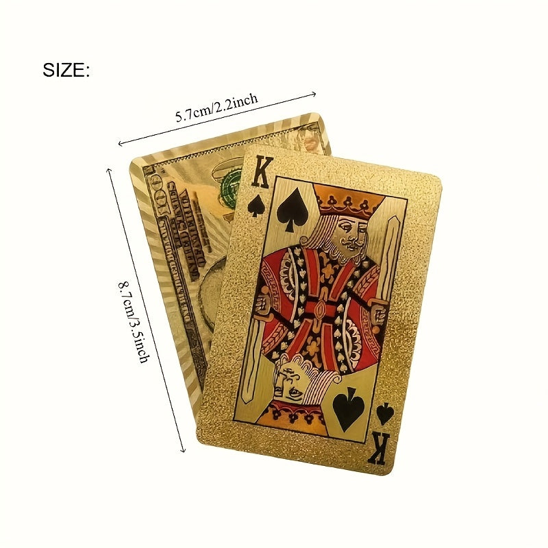 Golden Foil Playing Cards, Handcrafted in Classic Style, Suitable for Adults, Boxed Set Ideal for Family Gatherings, Entertainment And Festive Gifting